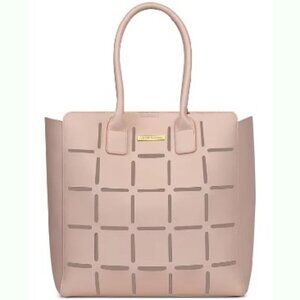 New VINCE CAMUTO Pale Pink Laser Ciut Tote Bag